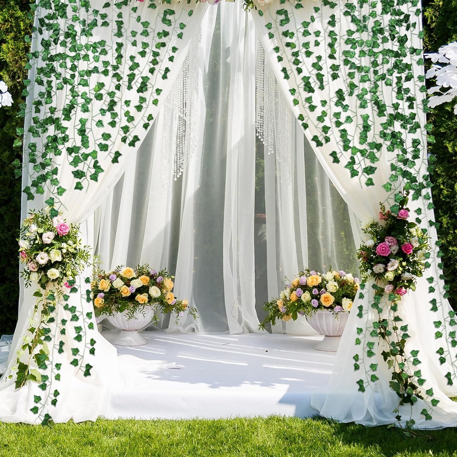 Fake Vines for Room Decor 24 Pack 168ft Artificial Ivy Greenery Garland for B…