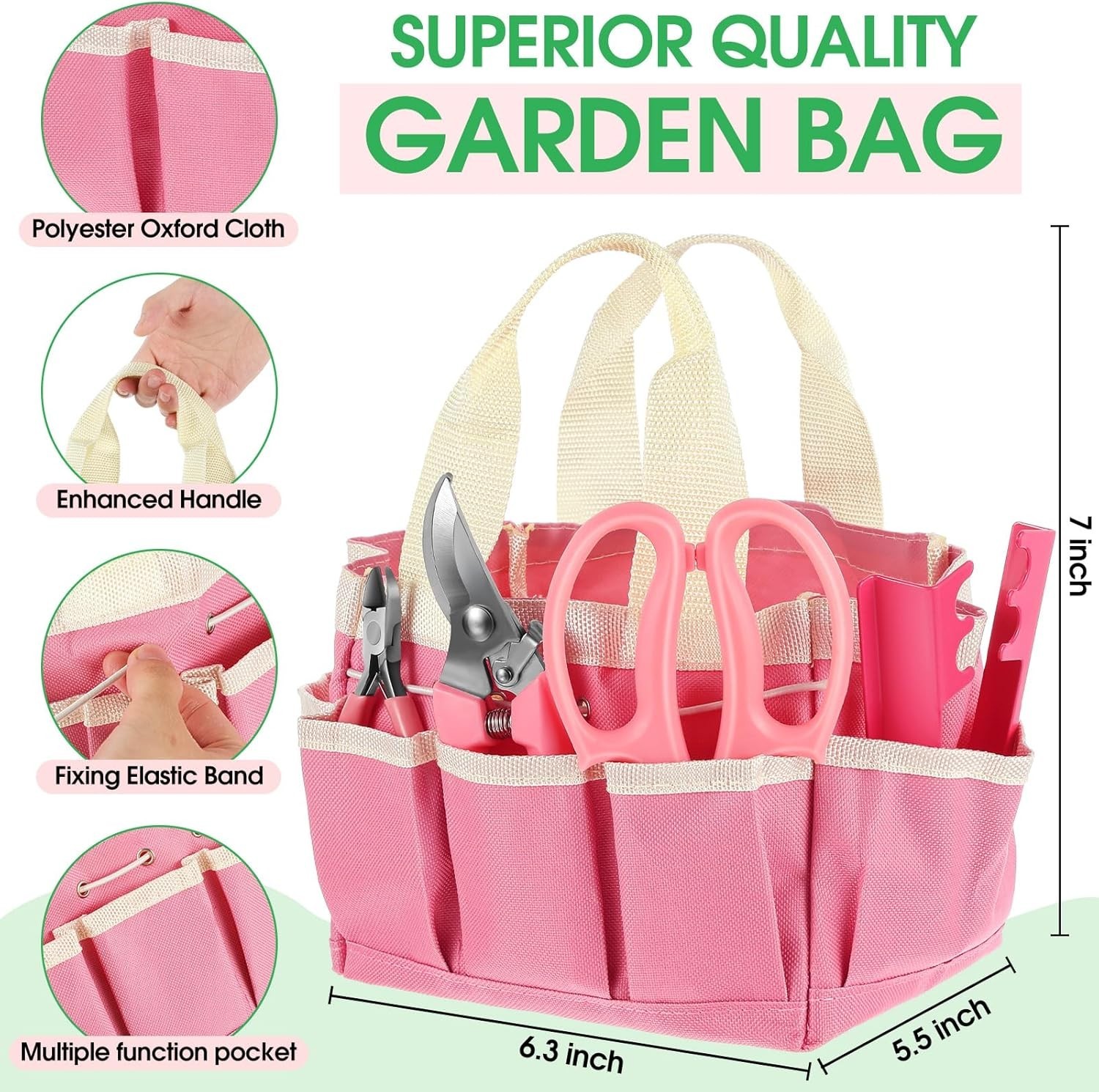 207-Piece Flower Arrangement Supplies Kit for Women in Pink with Garden Tool Bag