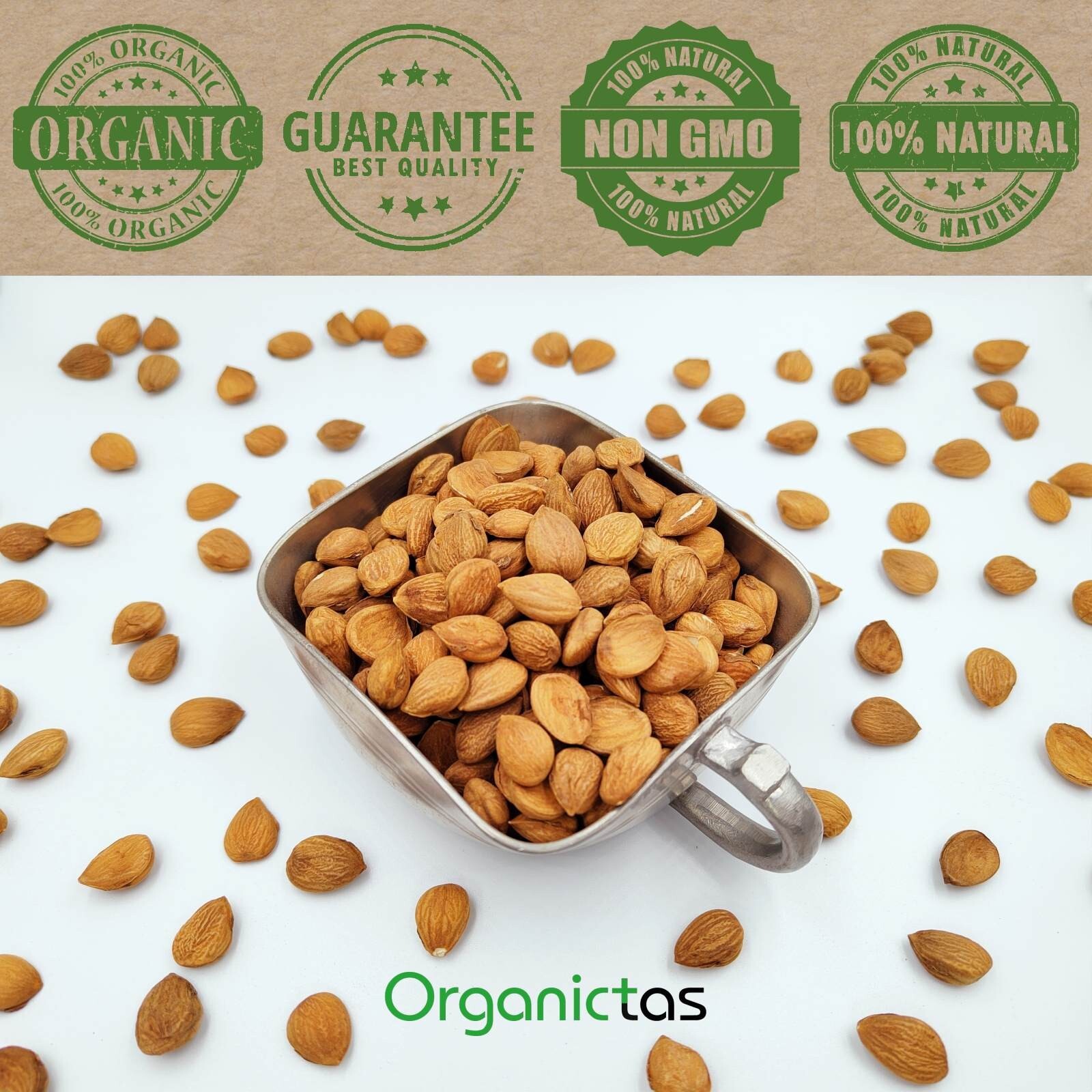 Organic Bitter Apricot Kernel Seeds Raw Naturally Dried Premium Top Quality