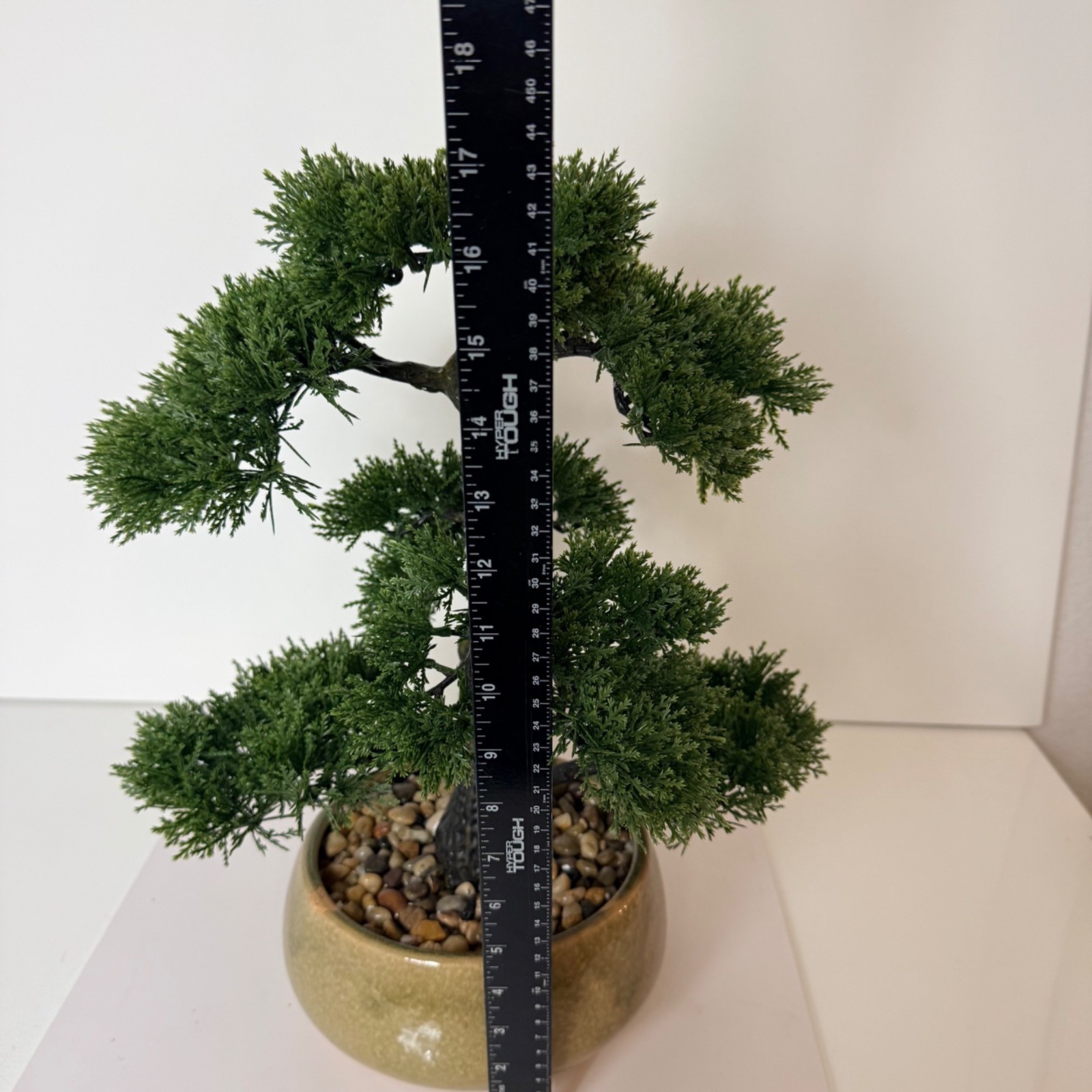 Artificial Bonsai Tree Faux Cedar Potted Plant Japanese Style Zen Decor Tabletop