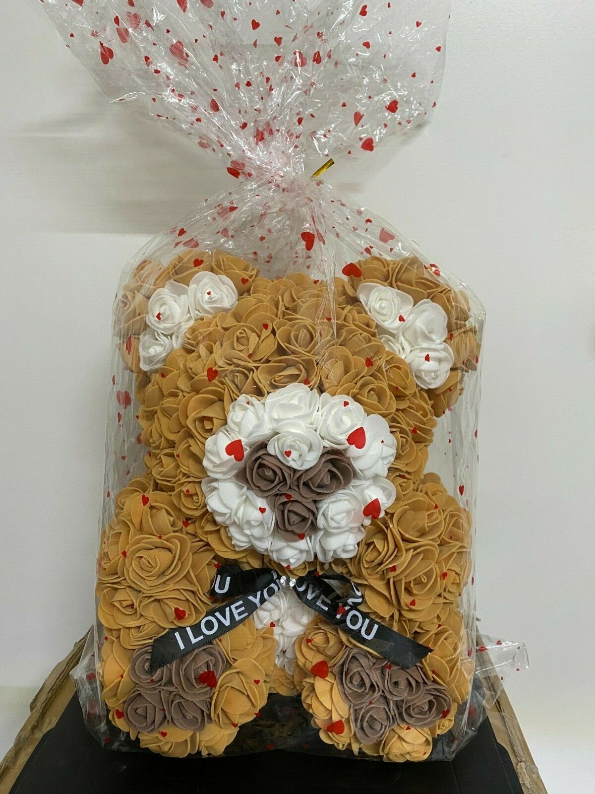 Rose Teddy Bear 12-inch ** 100% handmade ** ship from CA **