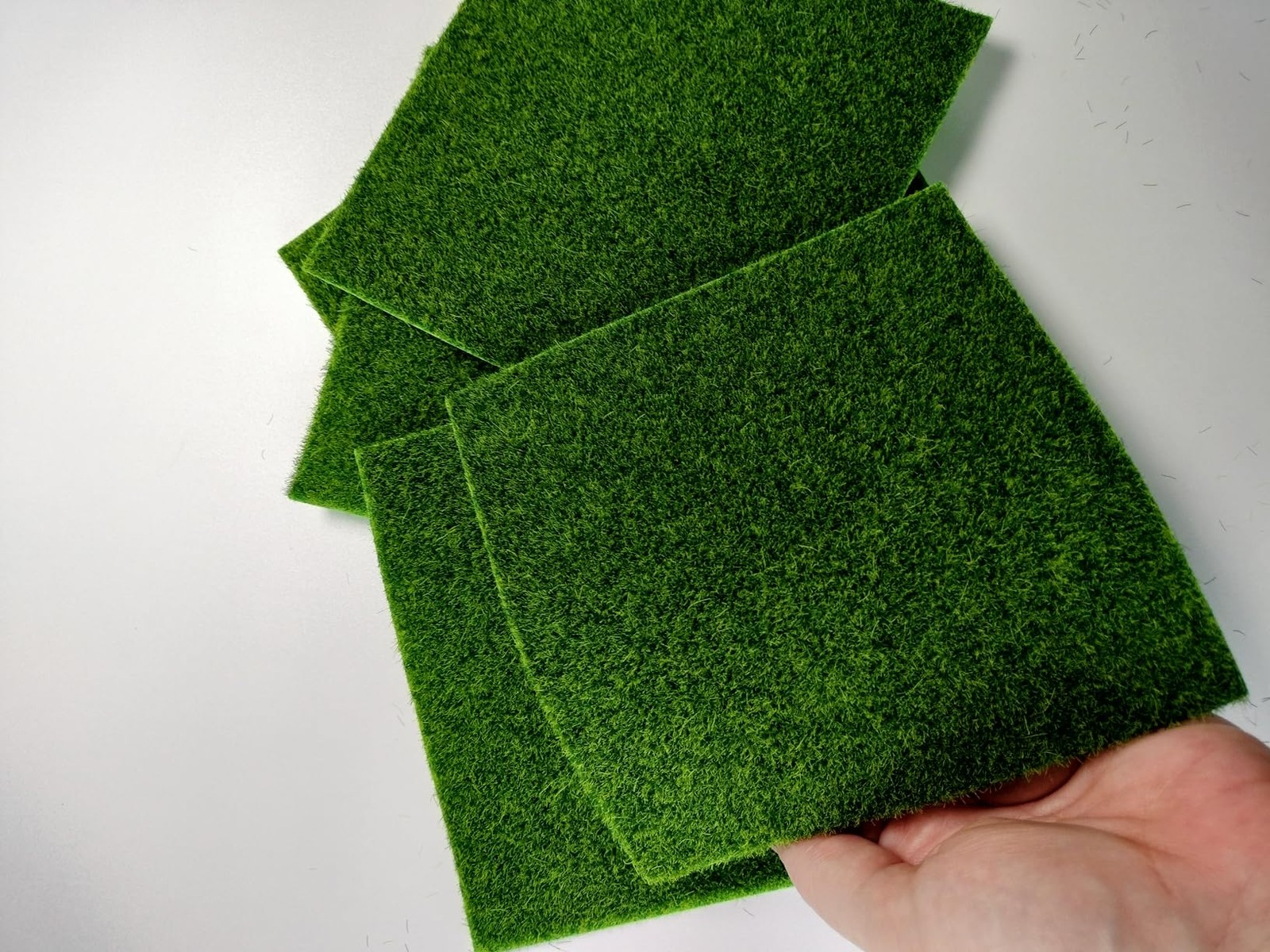 6PCS Artificial Grass Mats 5.9″x5.9″ for Crafts, Fairy Garden,Decor, Grass Faux