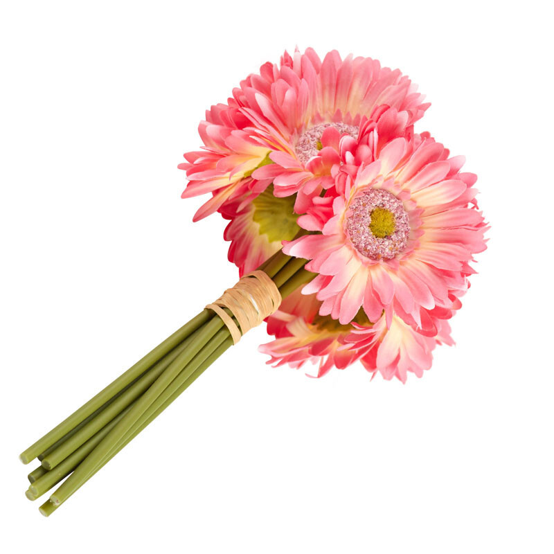 Set of 2 Pink Artificial Gerbera Daisy 10″ Bouquet Bundles