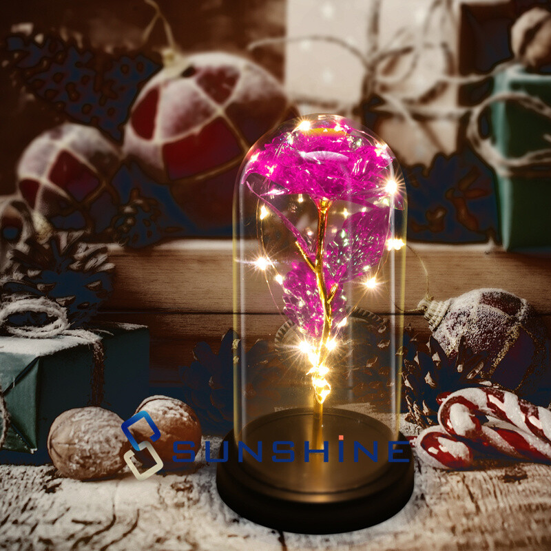 Regalos para mujeres cumpleaños rosa de cristal de galaxia eterna flor de Navida