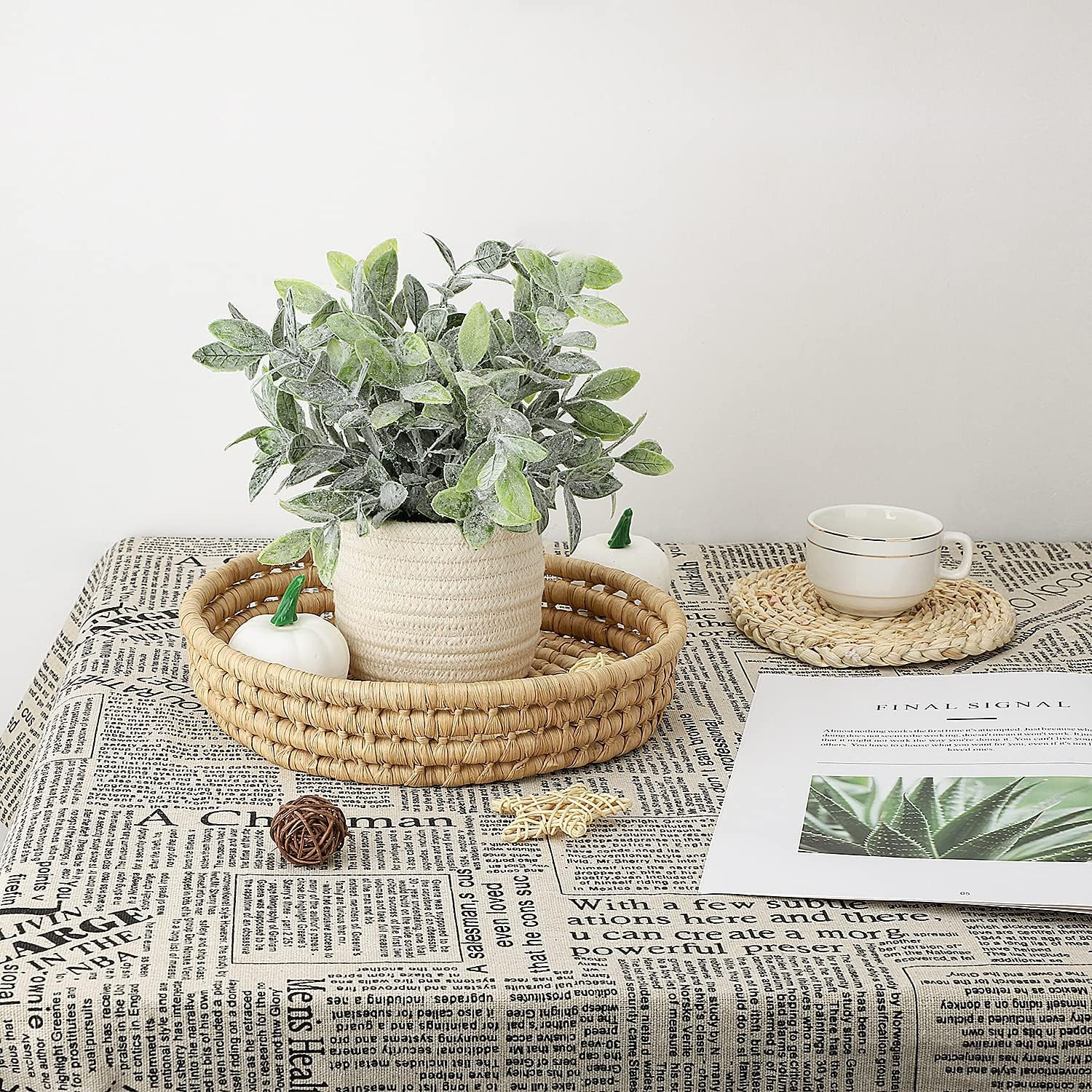 Faux Plants, Small Fake Plant for Bathroom, Decorative Artificial Plants for Far