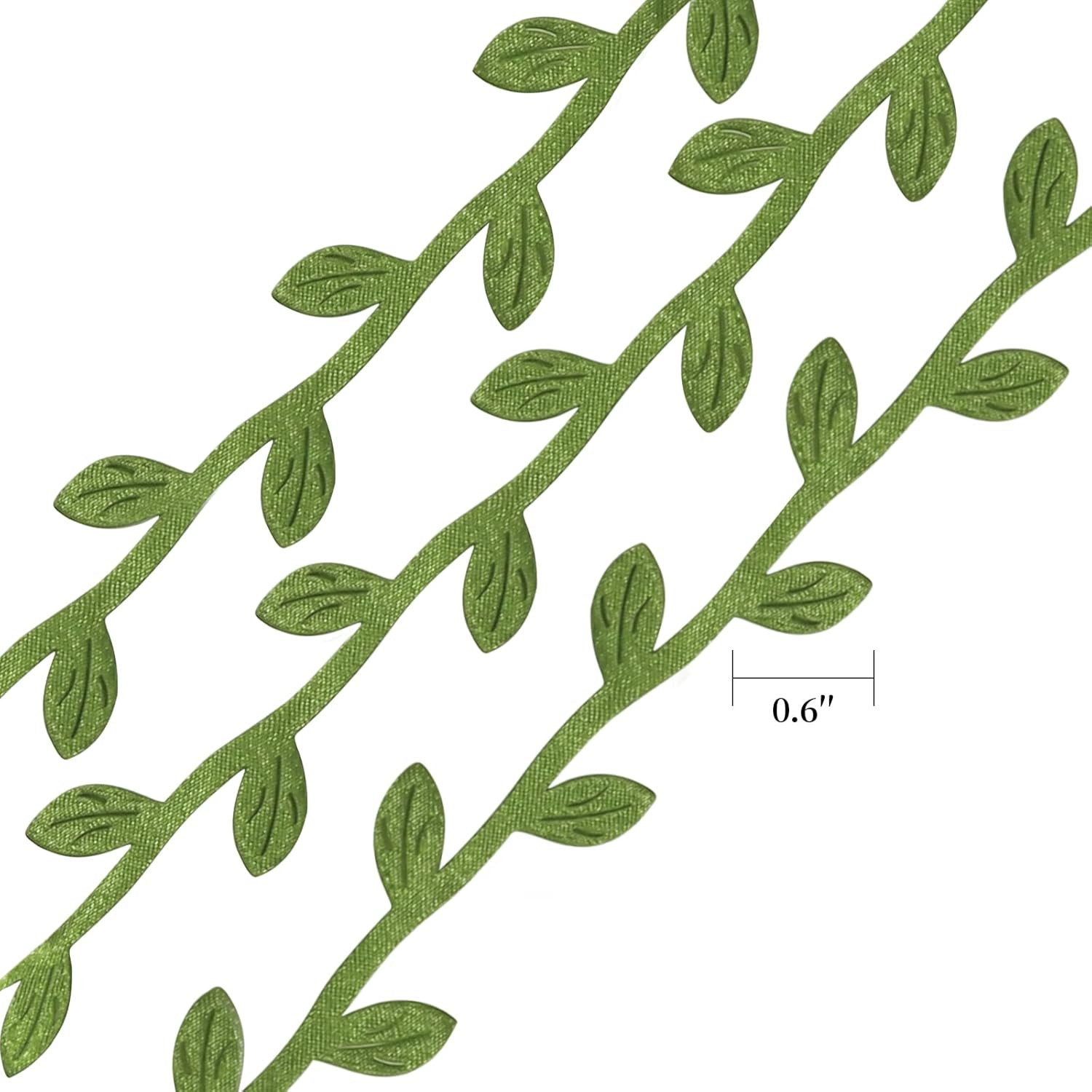 269ft Leaf Ribbon, Baby Shower Decorations Artificial Small 269 ft, Green