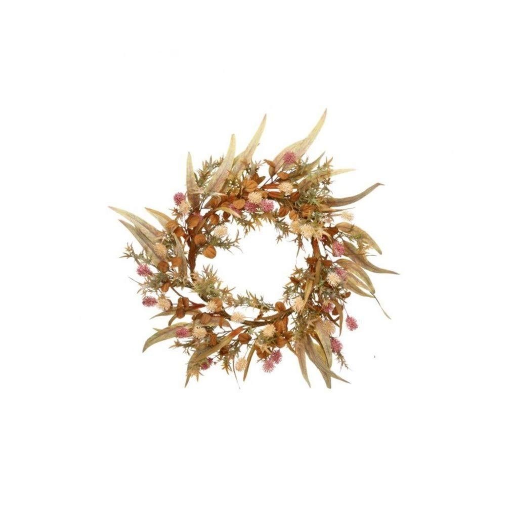 Regency International Faux Prickly Pod/Japanese Maple/Grass Wreath, 24 inches,