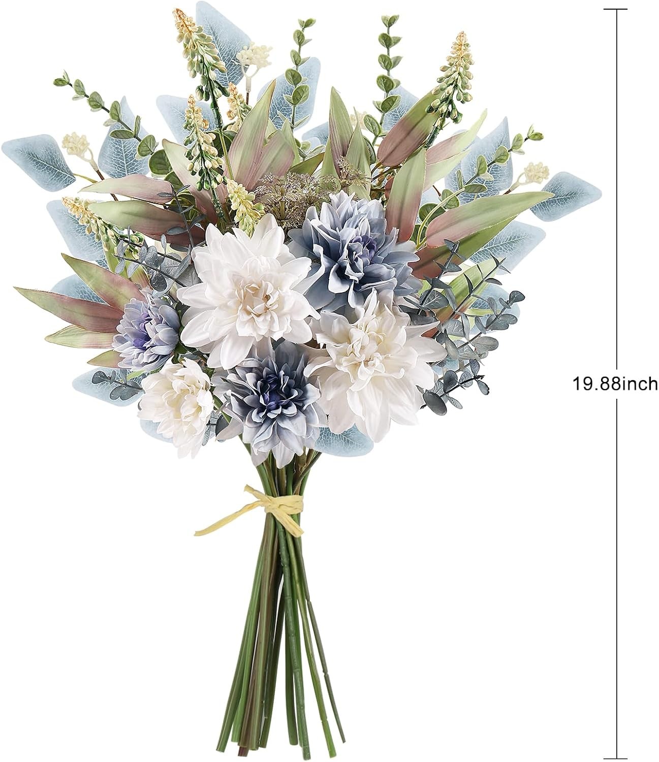 Silk Flower Bouquet Artificial Arrangement, Wedding Rustic Centerpiece Decor