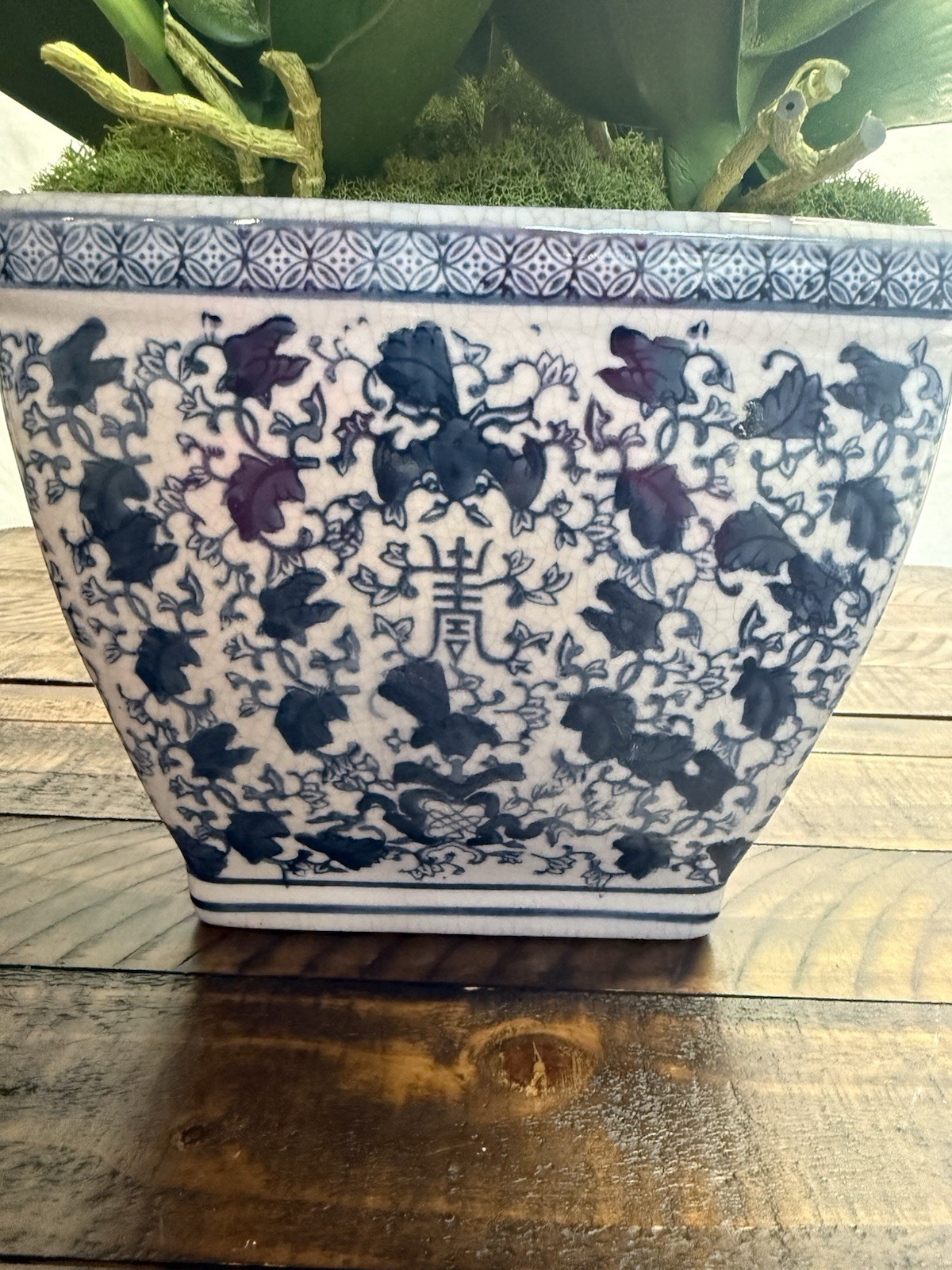 Williams Sonoma Faux Orchids in Cache Pot, 26″ New! Read