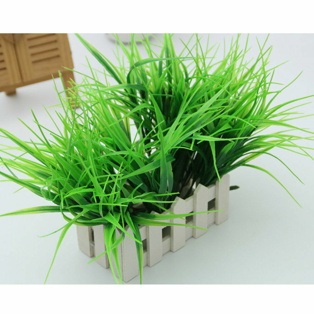 Artificia Plastic Green Grass Plant Flowers Office Home Garden Decoration Decor