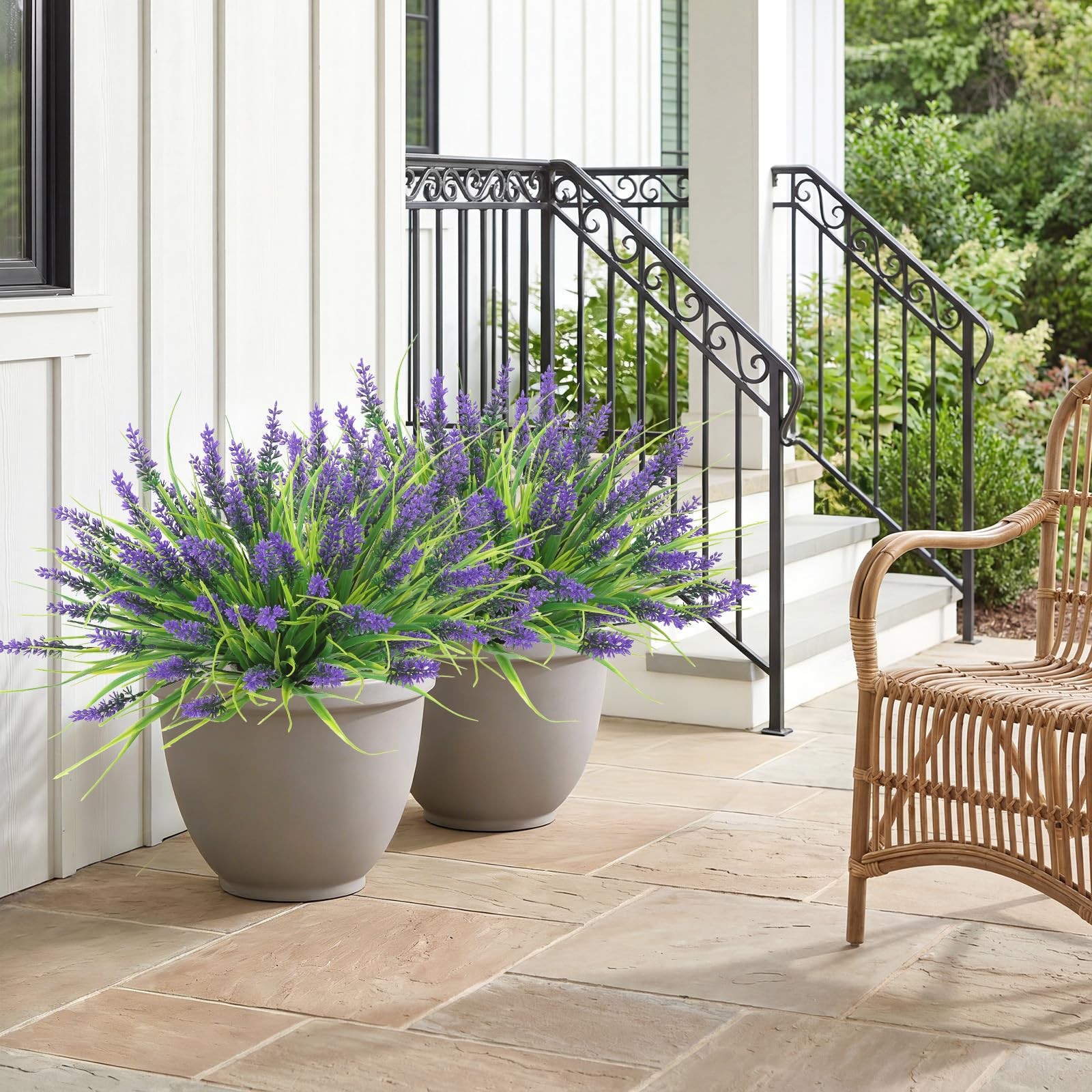 Artificial Flowers for Outdoor Planter Indoor Decor Fake Lavender Flowers UV …