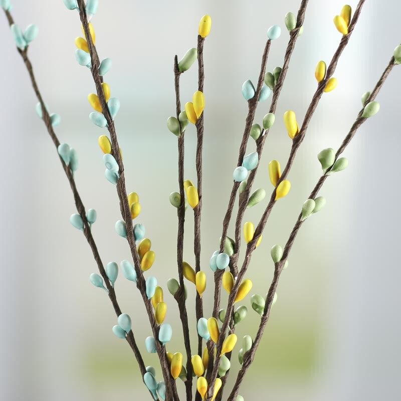 Sunny Yellow, Soft Green and Pale Blue pip berry spray