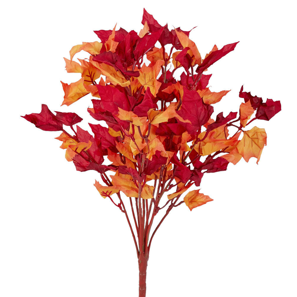 Set of 4 Artificial Autumn Colored Leaf 15″ Spray Bushes