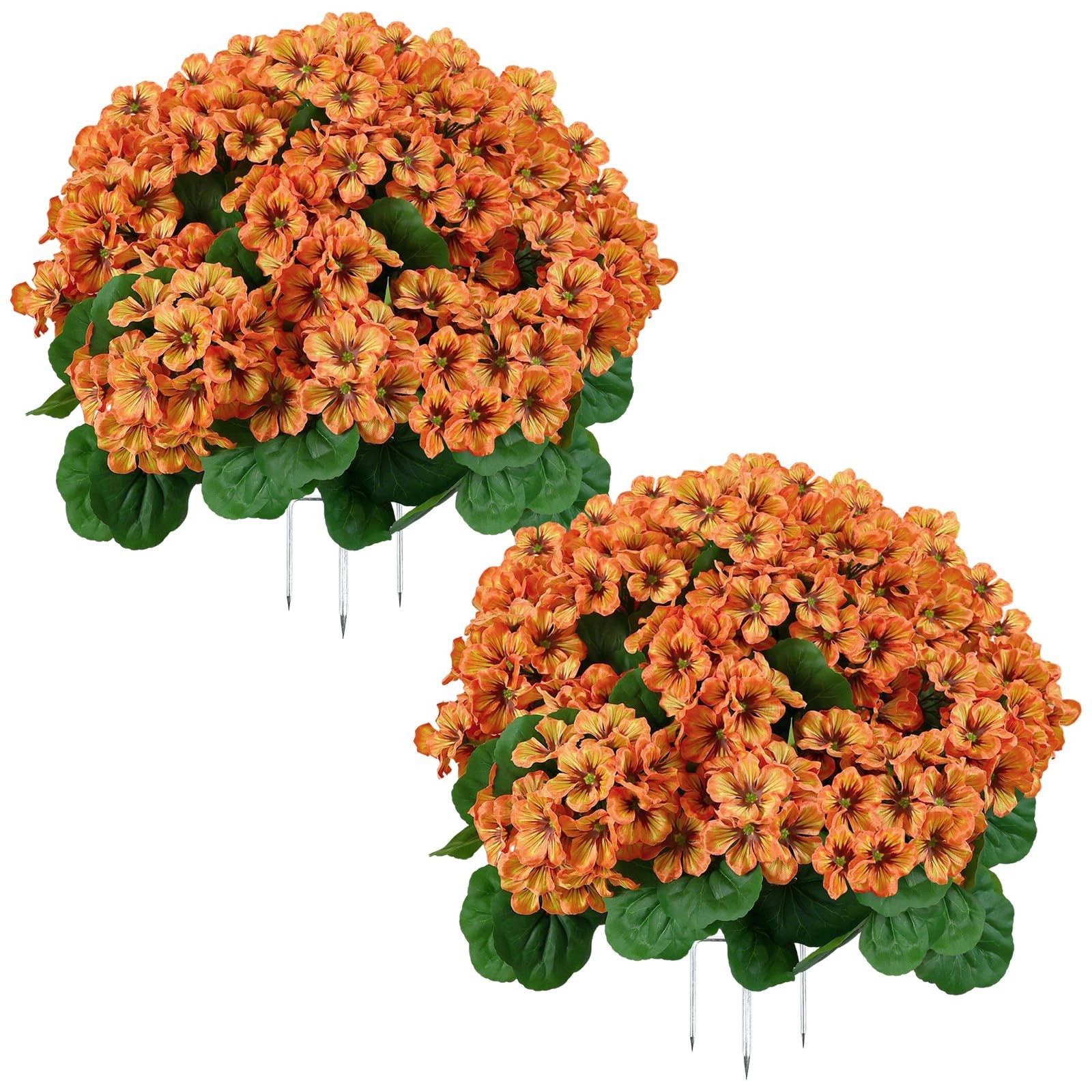 18″ Faux Geranium Flower Ball – UV Resistant Fall Decor for Porch, Garden & Than