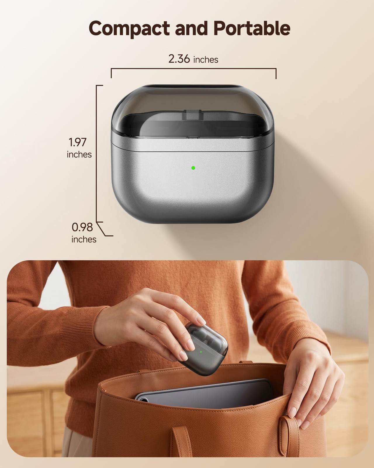Repelacement Wireless Charging Case Compatible with Samsung Galaxy Buds Black
