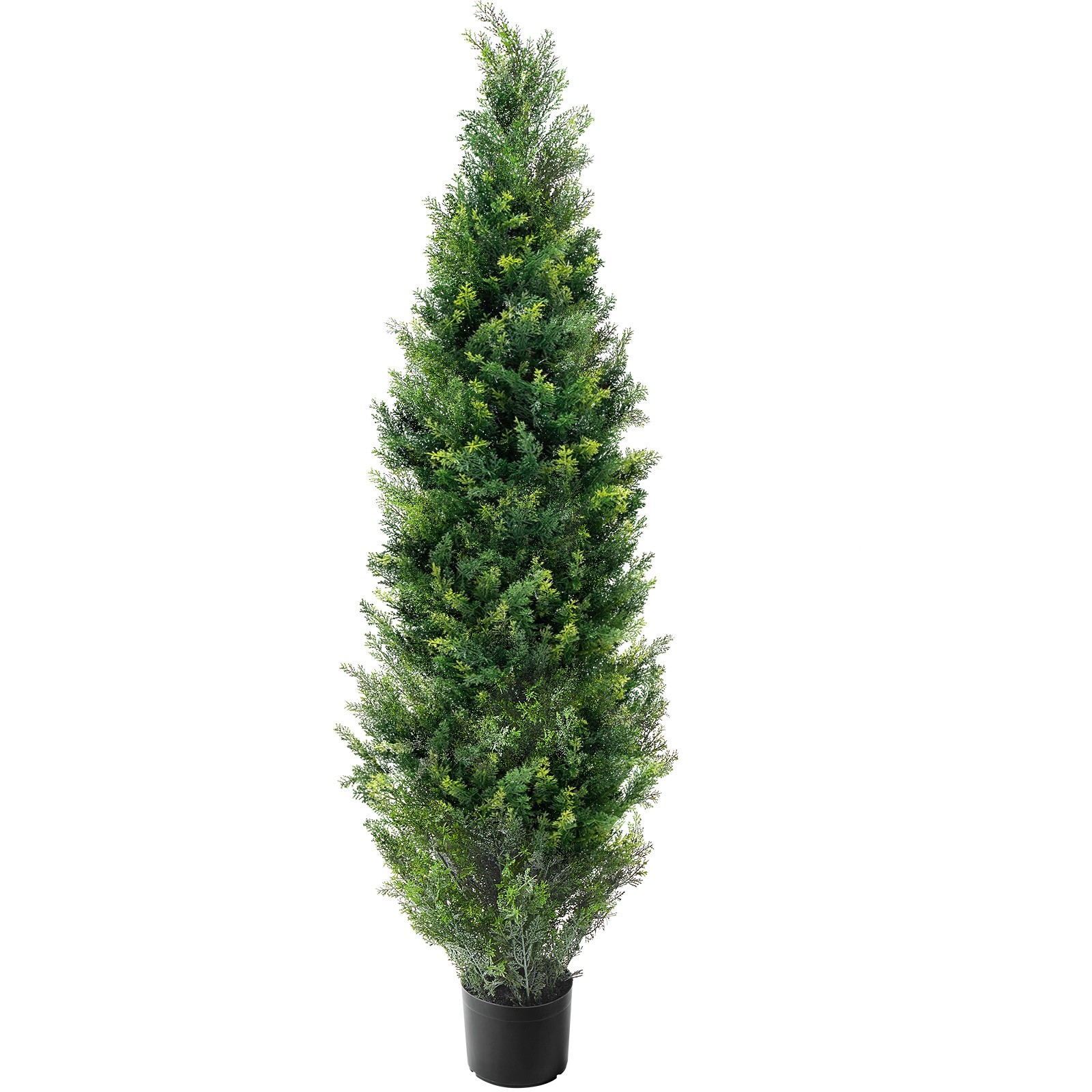 Uimoso Set of 2 Artificial 5′ Cedar Trees for Indoor and Outdoor Decoration