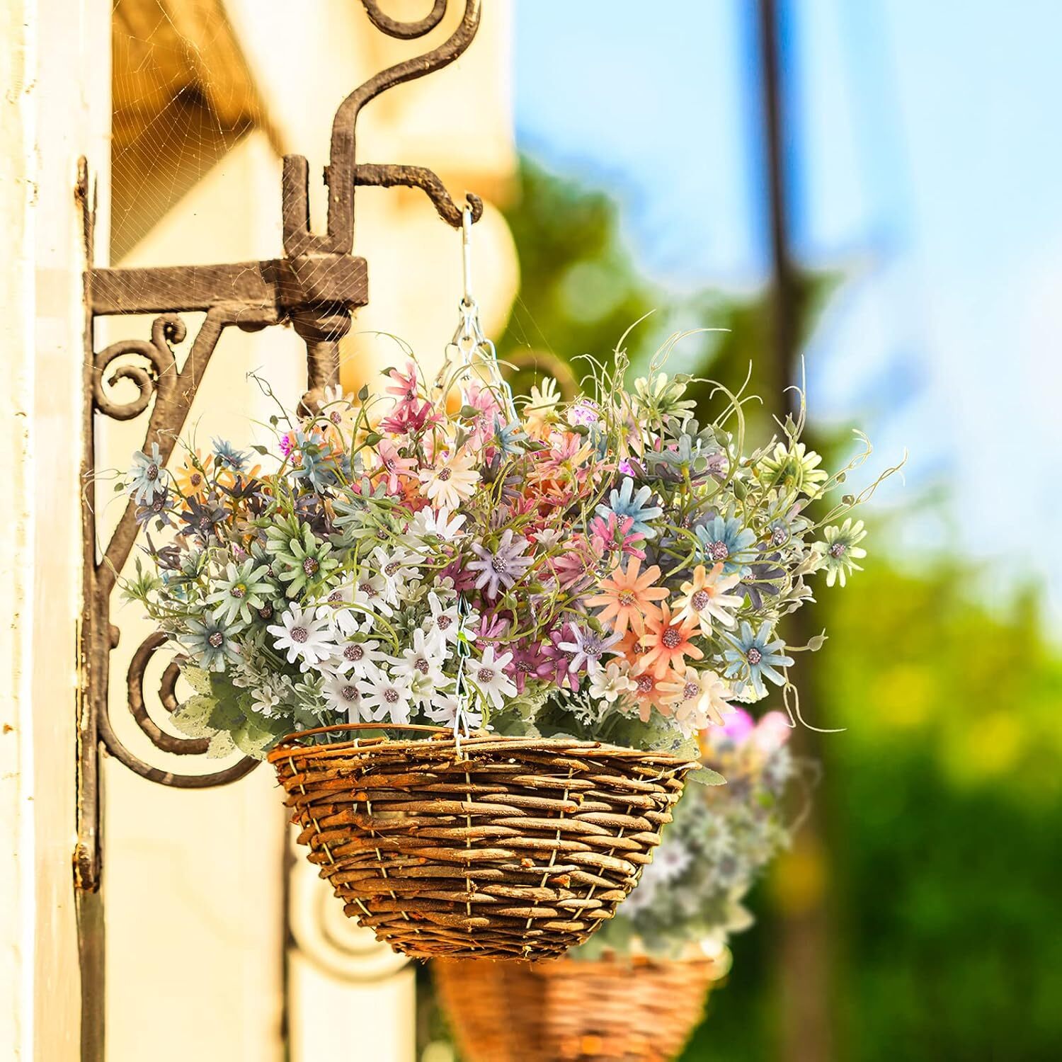 Artificial Flowers Silk Wildflowers In/Outdoor Fake Colorful Mixed Bundles Decor