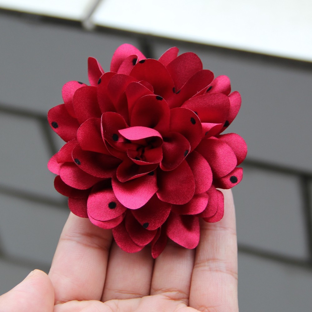 7.8cm Chiffon Decorative Flowers for Wedding Embellishment Fabric Flowers with