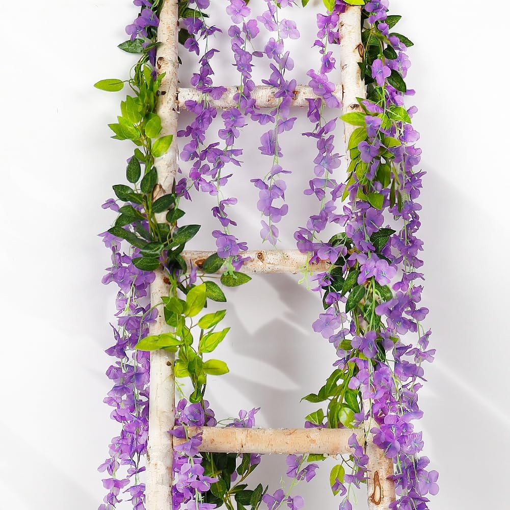 Artificial Wisteria Garland Purple 6ft Light Purple Silk Flowers Home Decor