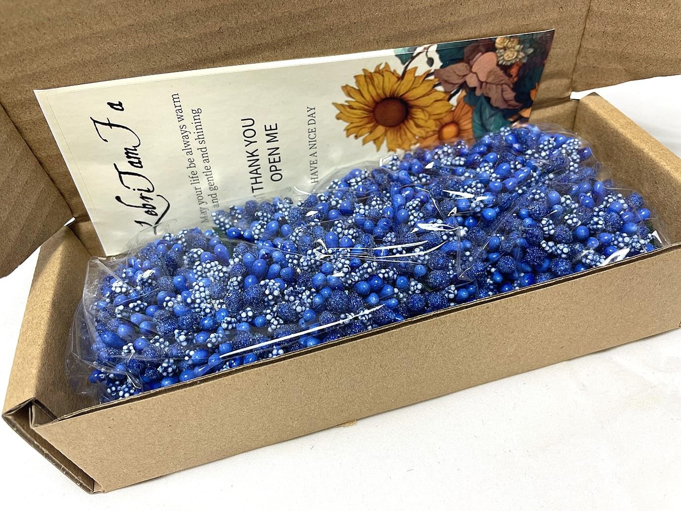144PCS Mini Flower Stamens, Soft Stems & Tiny Berries Artificial DIY Craft Su…