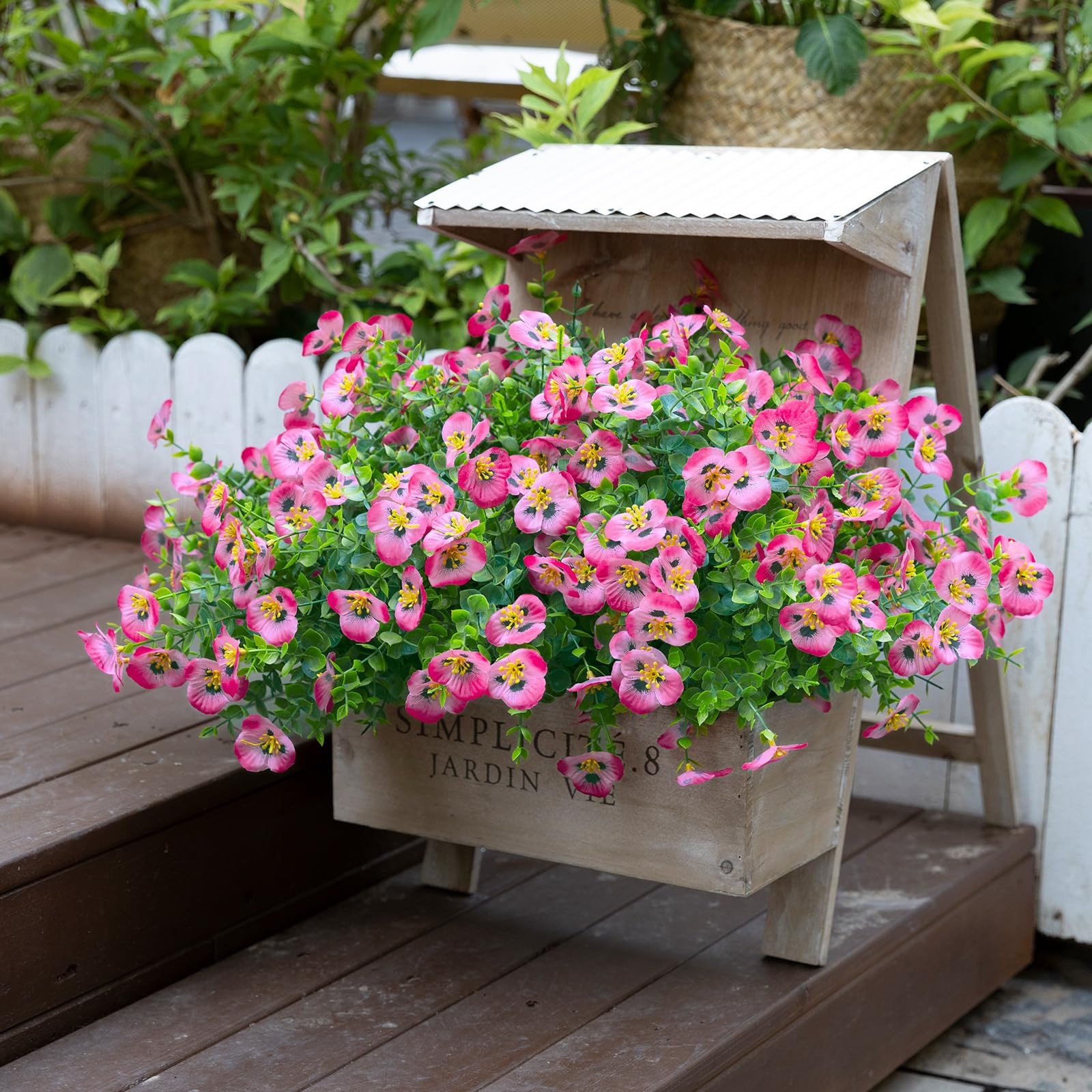 U’Artlines Artificial Flowers for Outdoor, 16 Bundles Realistic Pansies Fake …