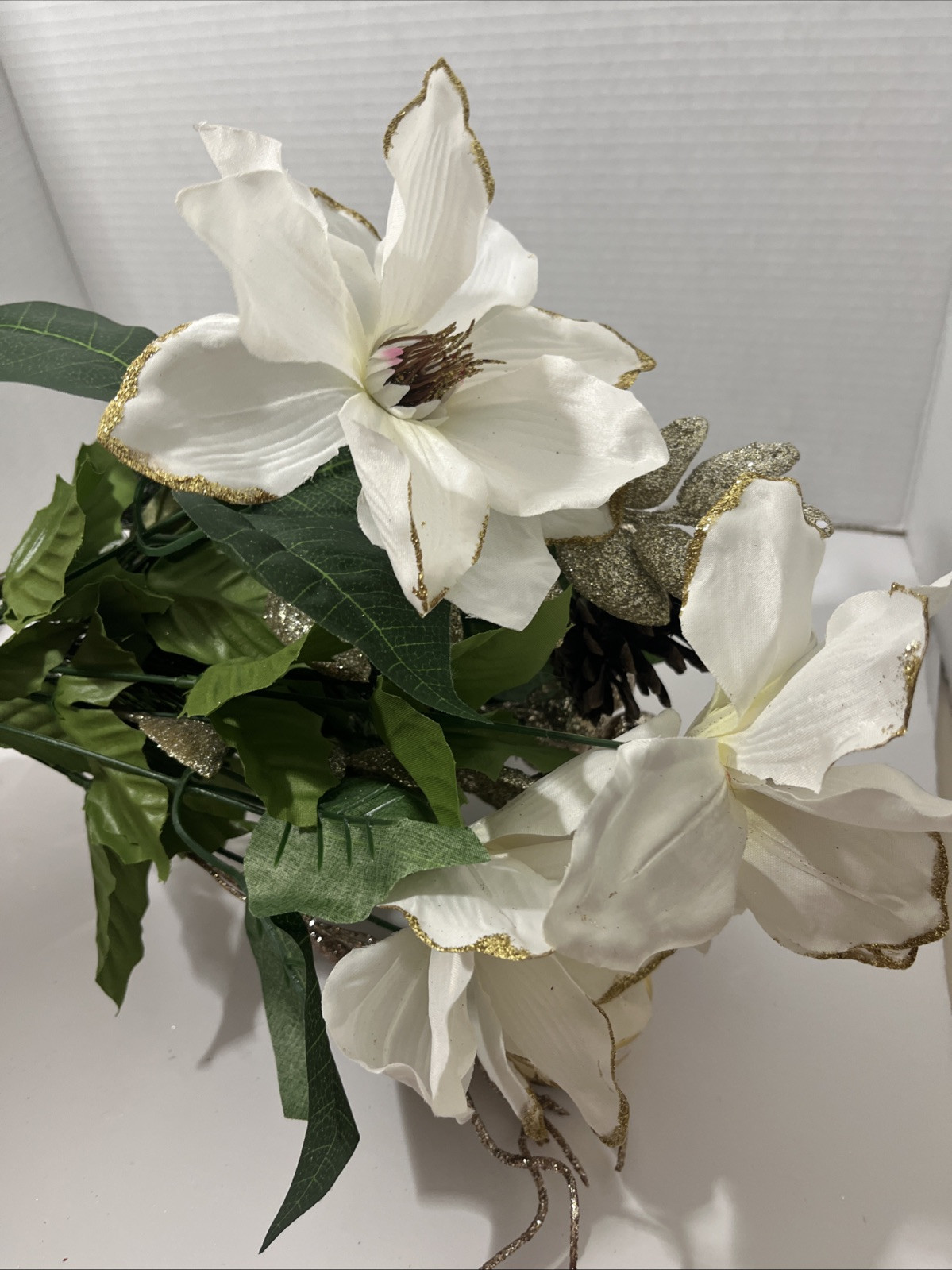 1 Mainstay Amaryllis Ornament Bouquet Artificial Flowers 20 Inch Decor NWT