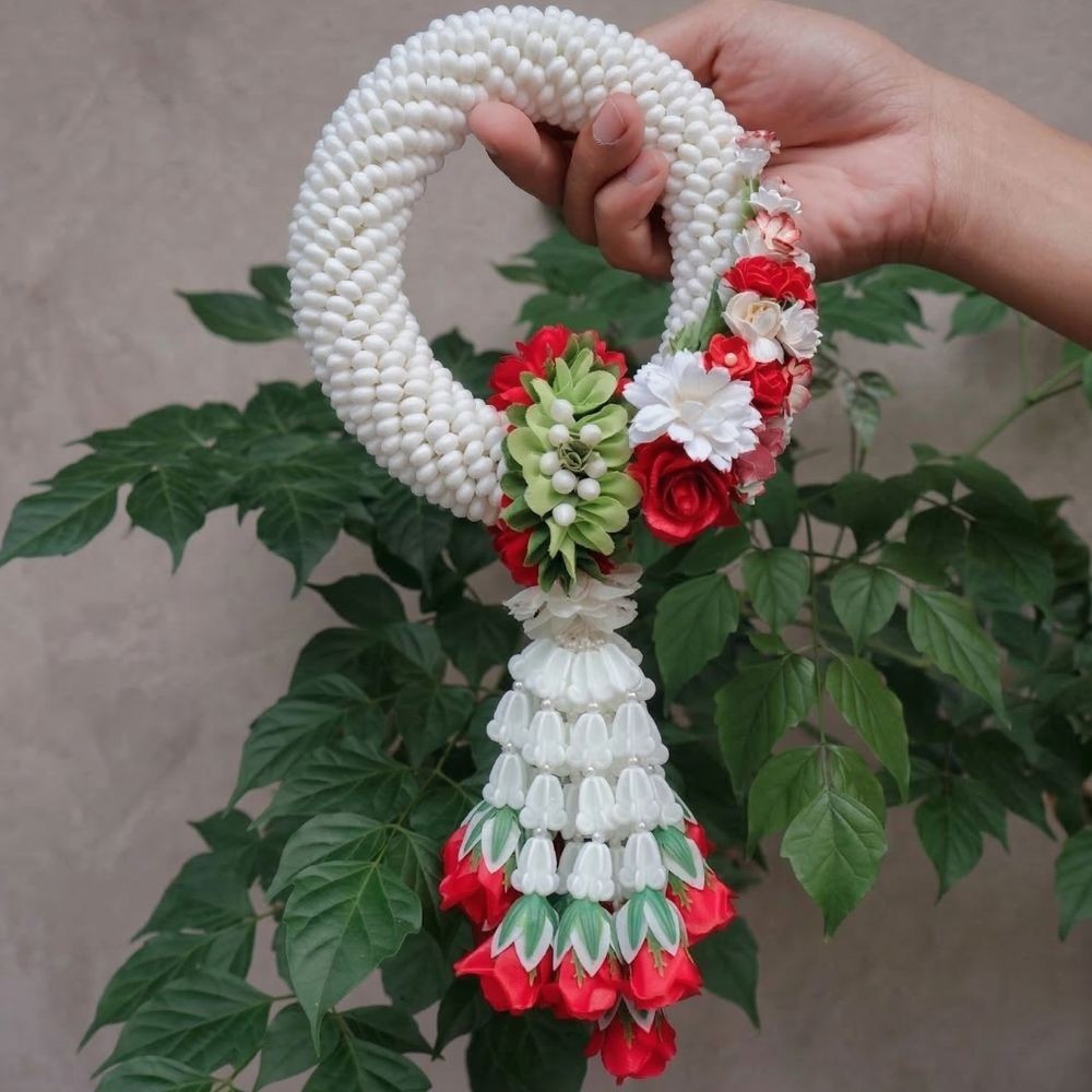 Thai Traditional Flower Garland Phuang Malai L Artificial Buddha Offering Box