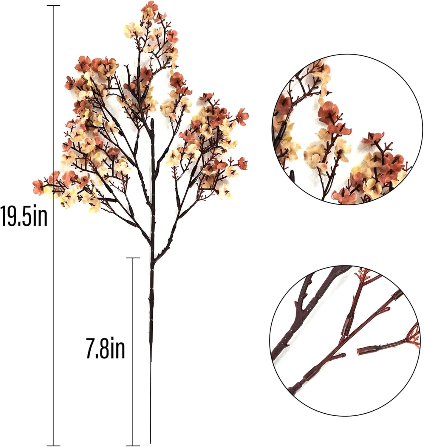 5 Pcs Babys Breath Artificial Flowers Bulk Real Touch Flowers Fake Flowers Silk