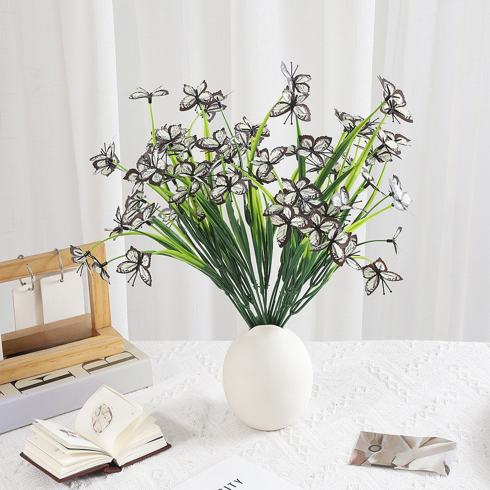 Realistic Plastic Butterfly Flower 32 cm for Garden For Home Office Decor Use