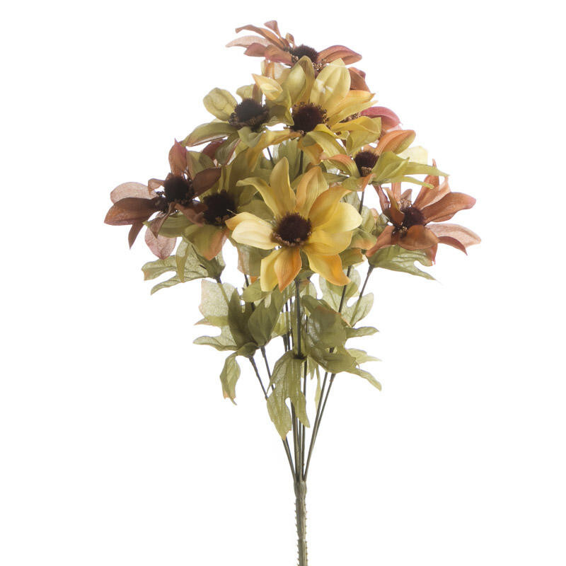 Set of 2 Autumn Harvest Artificial Daisy 18″ Floral Bushes