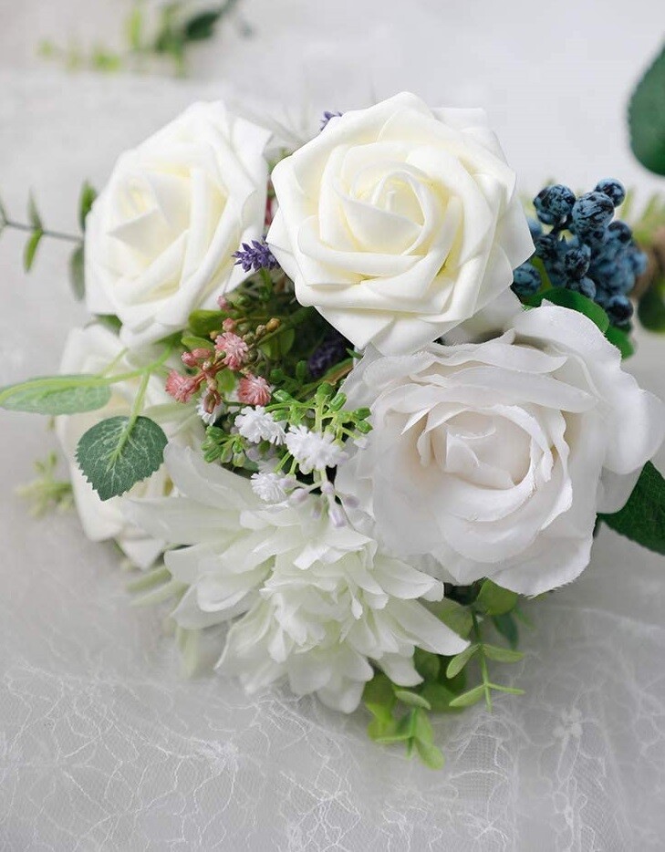 Centros De Mesa 25 Flores Rosas Artificiales Para Baby Shower Niña Bouquets Boda